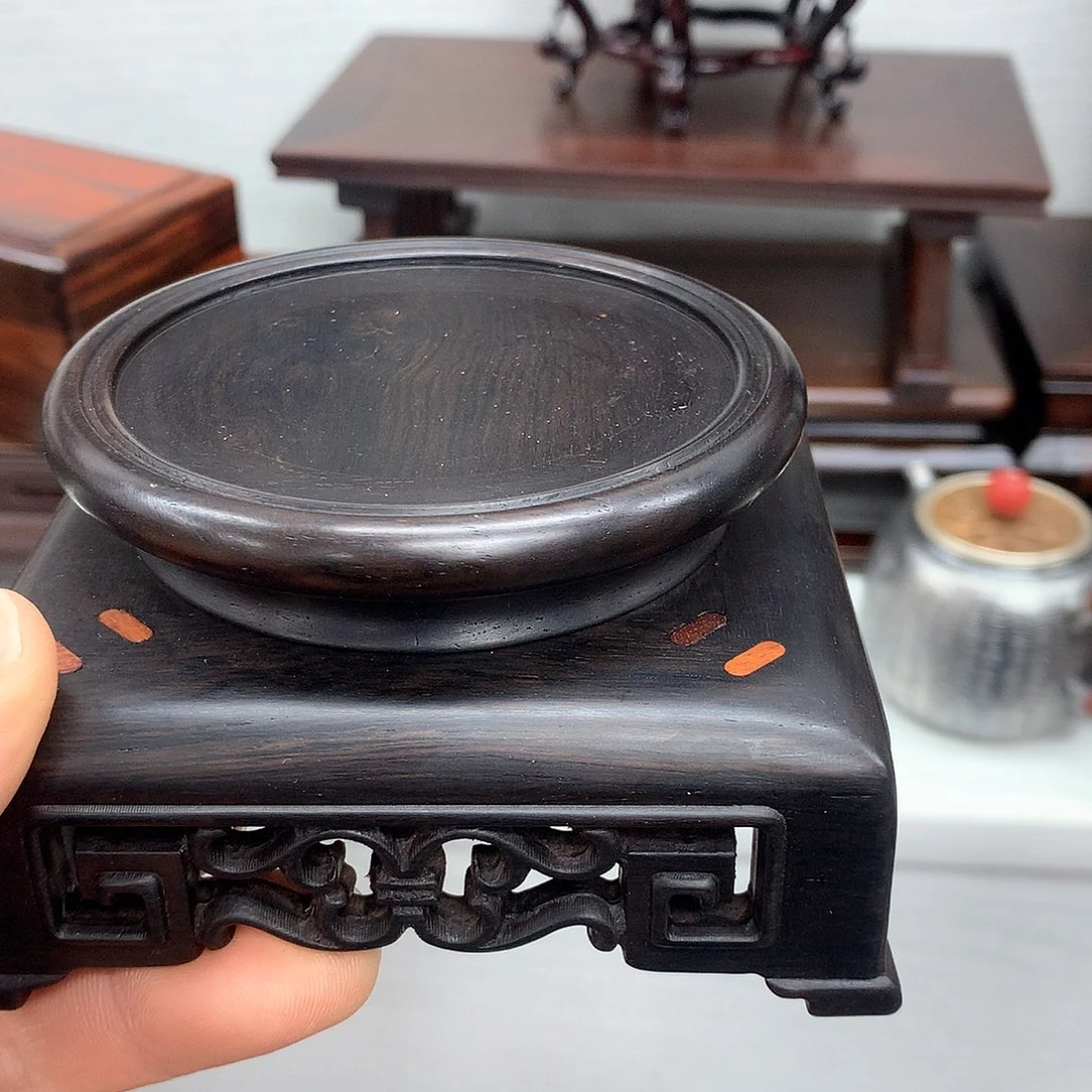 藤类紫光檀7公分天圆地方