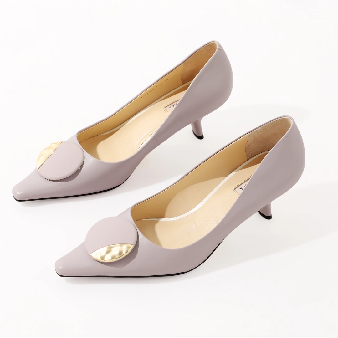 5852-法式少女尖头高跟鞋ins仙网红细跟设计感小众气质女神范名媛