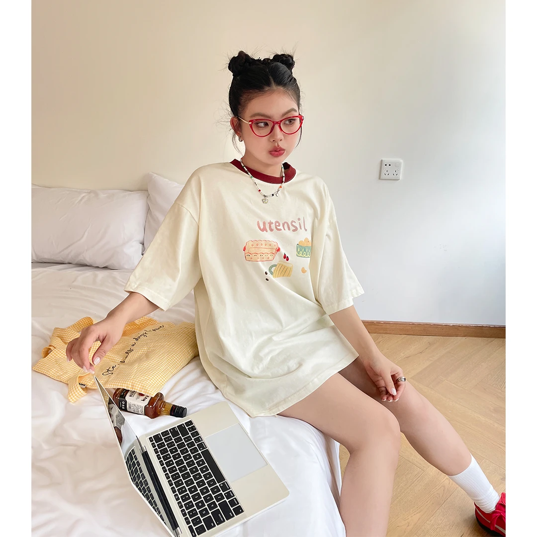 【现现专场】夏新款女装减龄短袖t恤大码胖mm超好看独特漂亮上衣