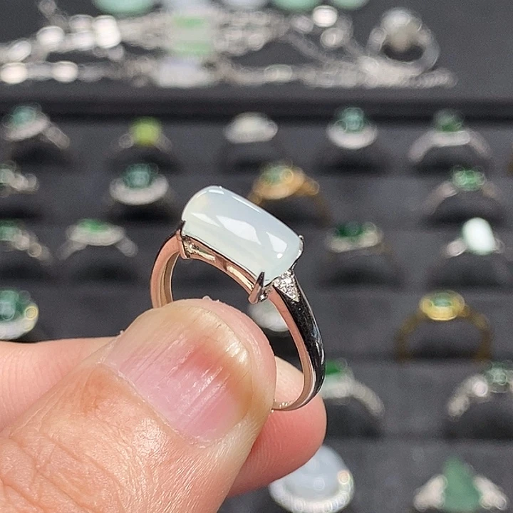 翡翠银S925镶嵌戒指