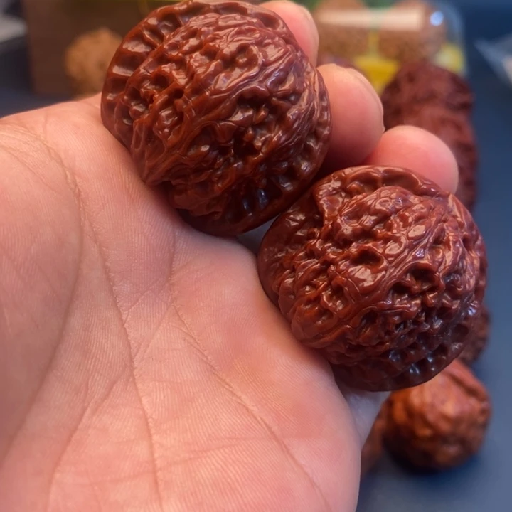 吊坠文玩核桃白师子2