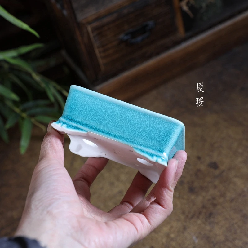 『撇脚直角长方』暖暖精选微型釉盆陶瓷星宇款微盆景绿植花盆