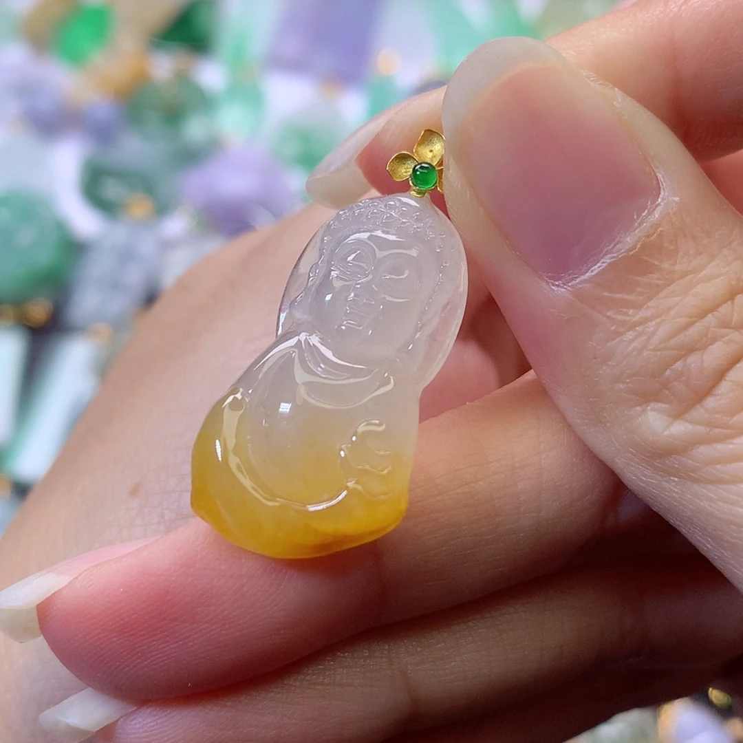 【闪购商品】吊坠(赠链)18K金镶嵌翡翠