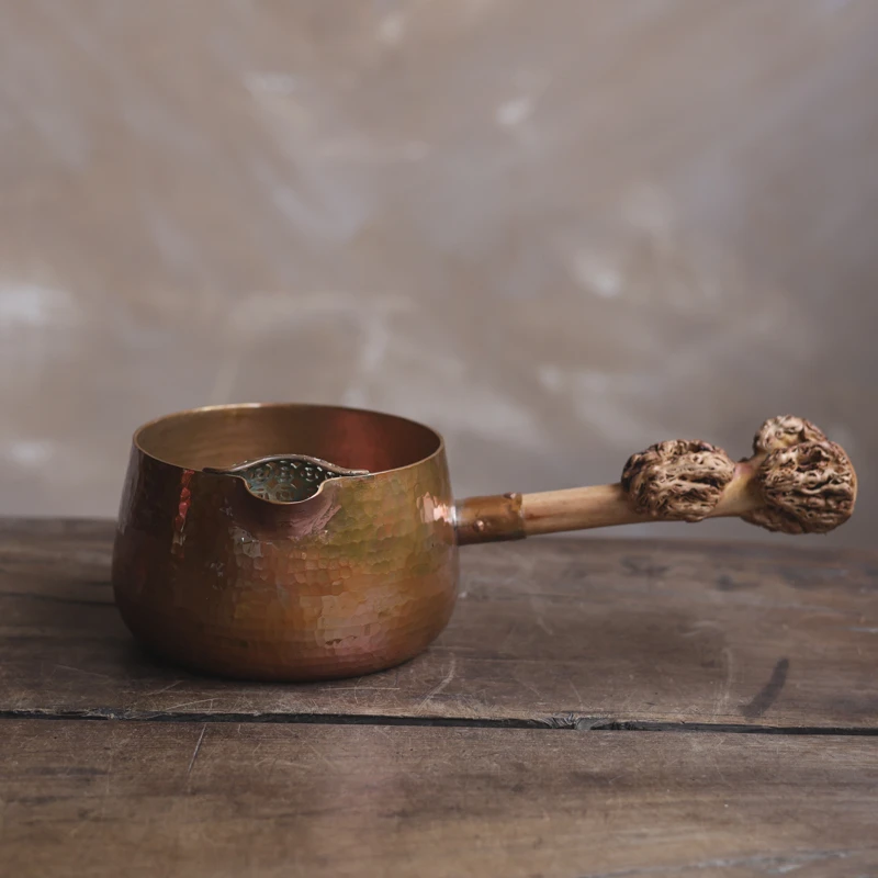 【福器】铜器大煮茶罐-矮-每款把手随机发 容量800CC