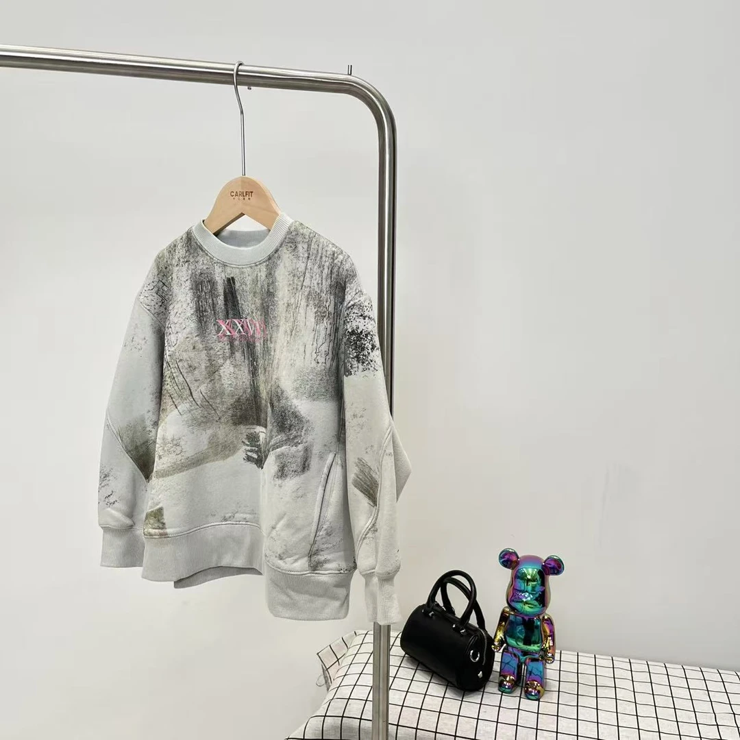 秋冬男童圆领卫衣灰蓝色 1193阁系