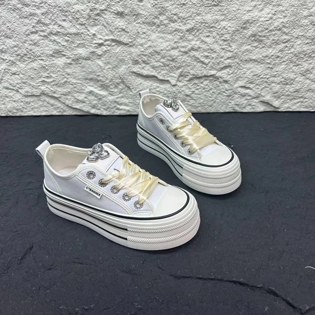 夏季新款冷粘工艺百搭系带小白鞋低帮时尚休闲鞋X 检 307