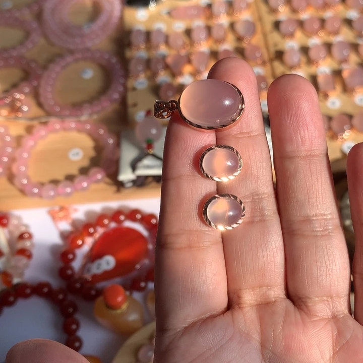 玛瑙/玉髓合金吊坠耳钉