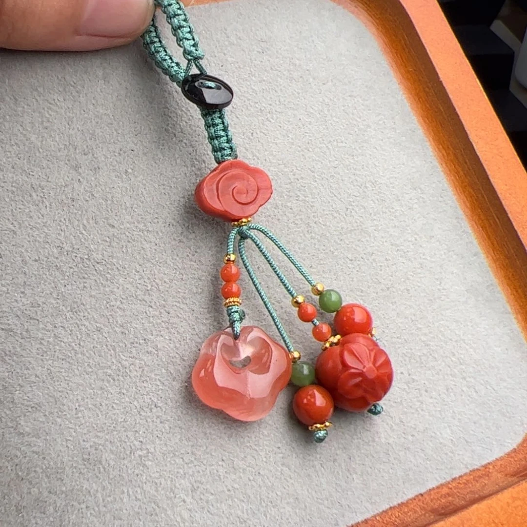 南红玛瑙（万能扣挂饰6-12）未镶嵌