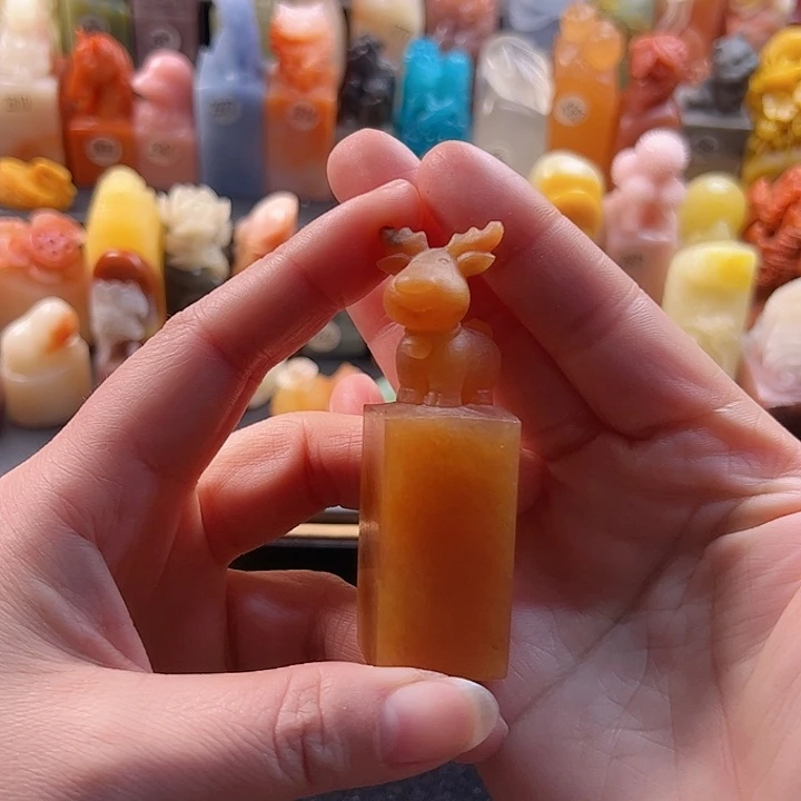 昌化石印石手工定制2厘米，鹿，包刻字