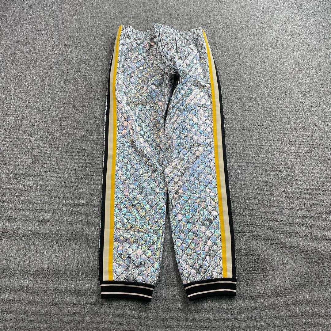95新 GUCCI/古驰 古驰 炫彩满印双G老花校服长裤 M码/95屁股磨损