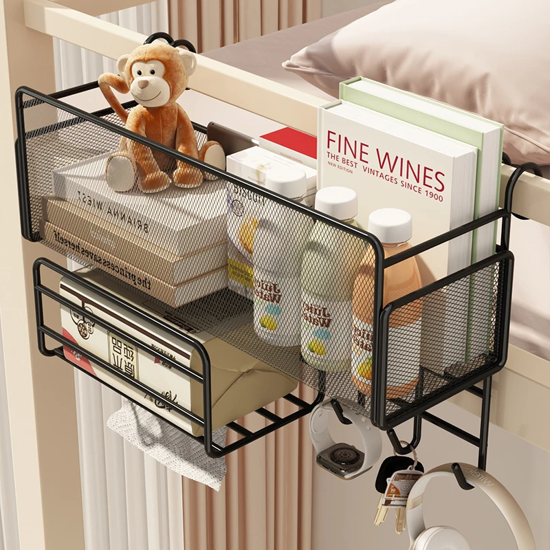床头置物架大学宿舍神器床上挂篮零食架子寝室上铺卫浴收纳架