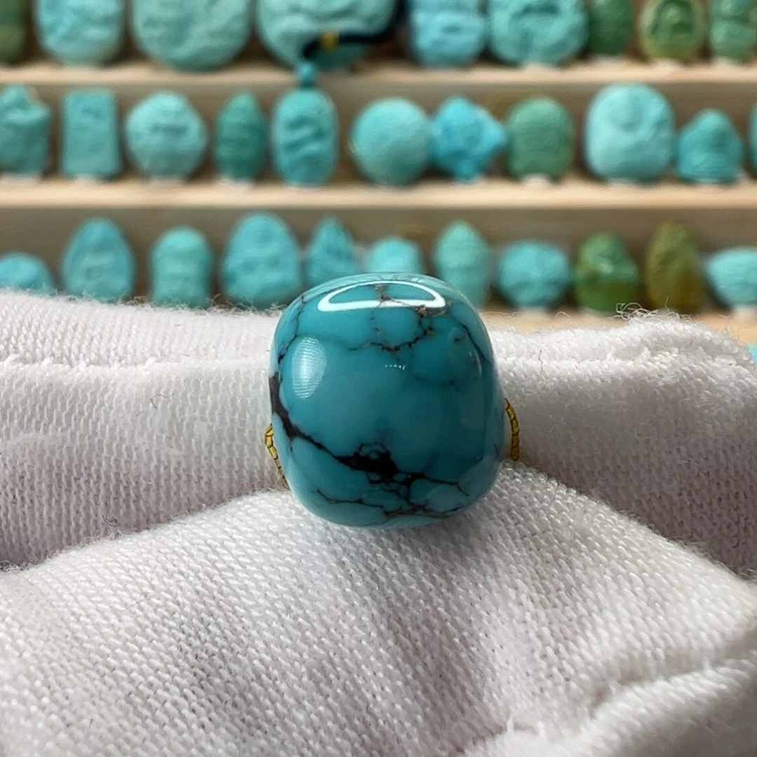 未镶嵌绿松石老型珠 10.9x9.5mm