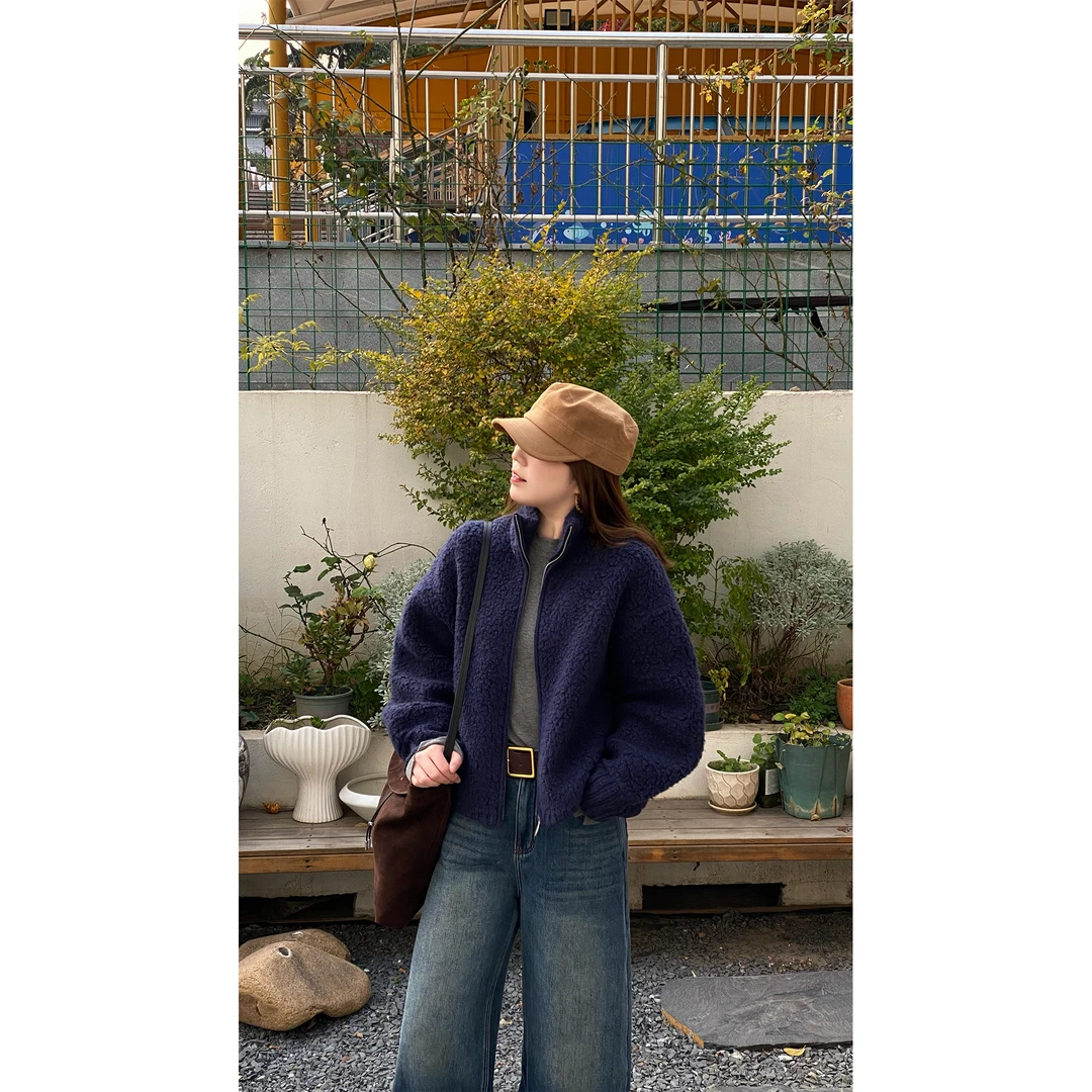 zhukele  豆豆绒拉链外套 开衫百搭休闲