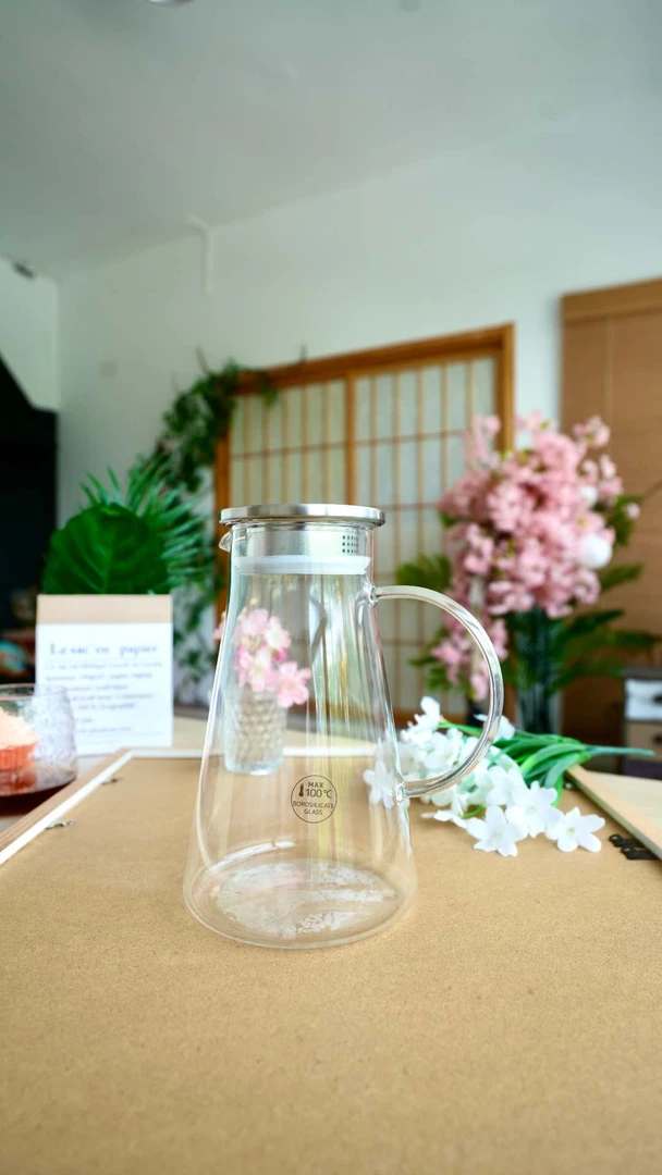 冷水壶玻璃壶高硼硅耐热防炸透明家用日式凉水壶水杯玻璃杯水具