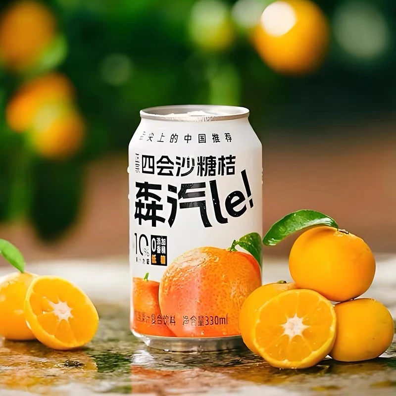 森汽了沙糖桔/黄皮气泡果汁汽水饮料风味饮品
