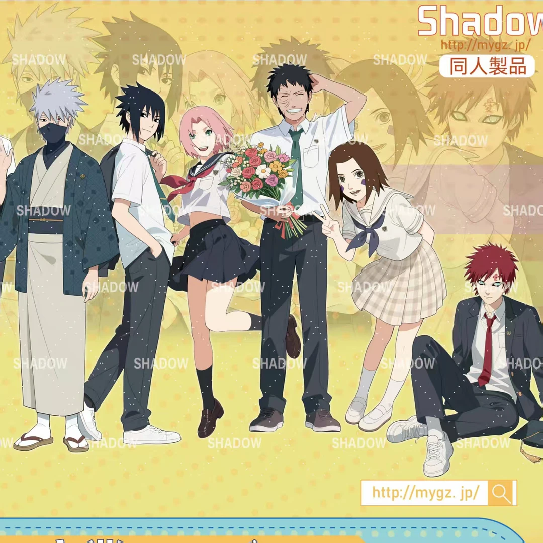 火影忍者日谷全新学生时代吧唧谷子吃谷火影忍者日本动漫周边徽章