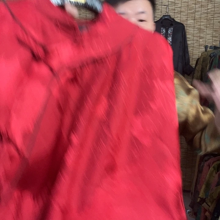 五***子短款香云纱大王缎3XL