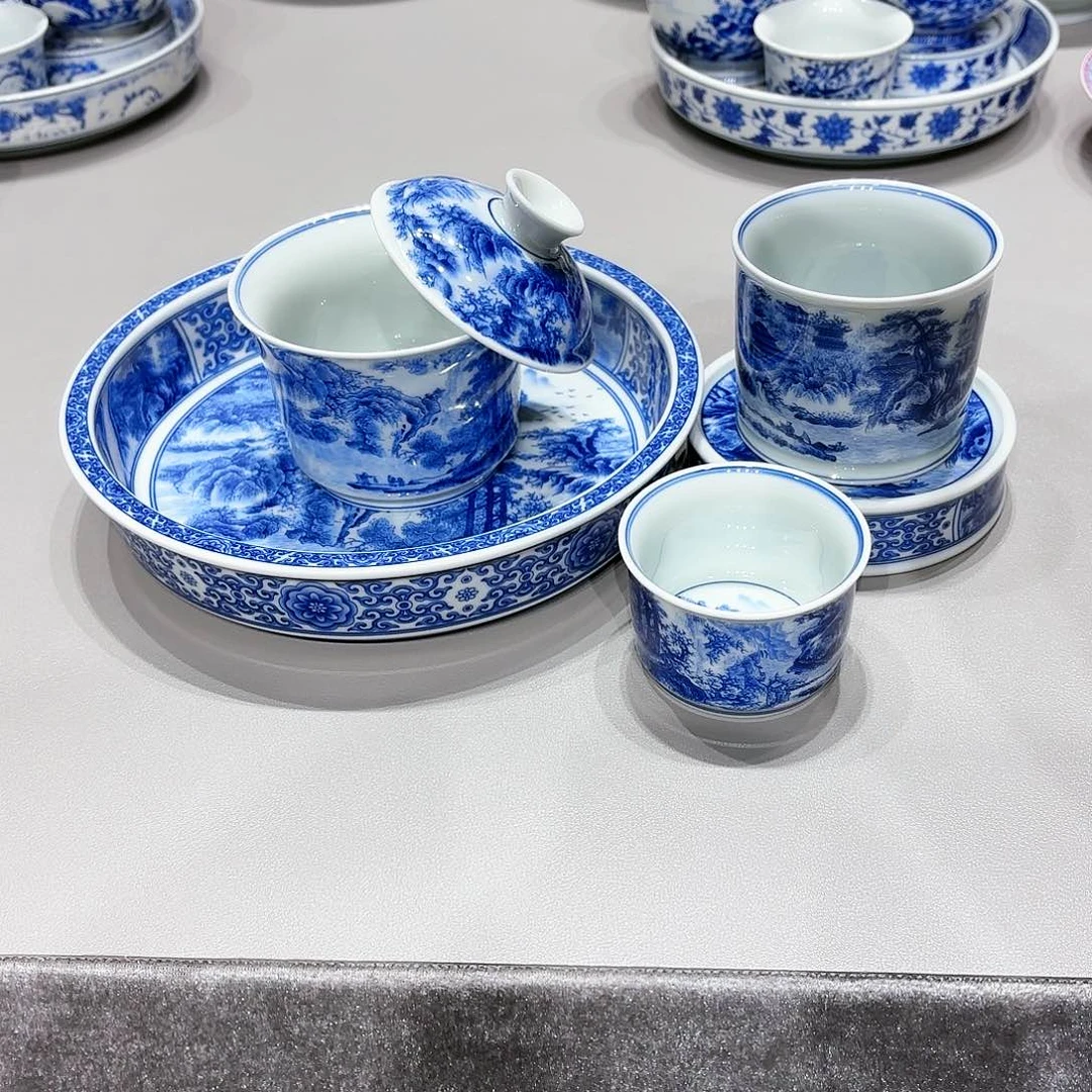 盖碗弘*景德镇高温茶具