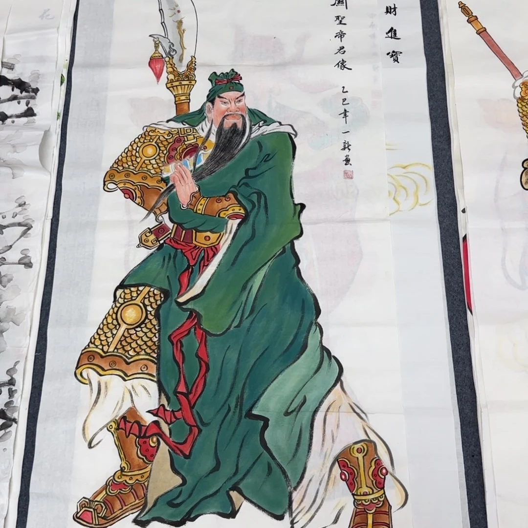 国画一*尺寸70X138手绘作品