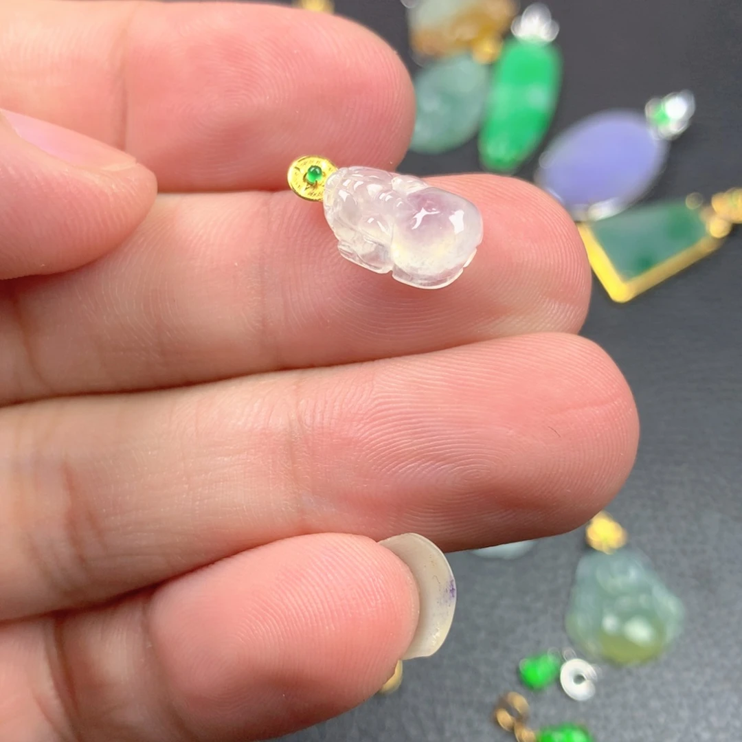 【闪购商品】翡翠18K金镶嵌颈饰翡翠