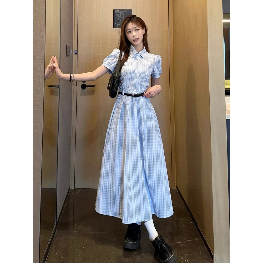 （做法+腰带）法式气质衬衫长裙2025新款女夏季高级感今年流连衣裙