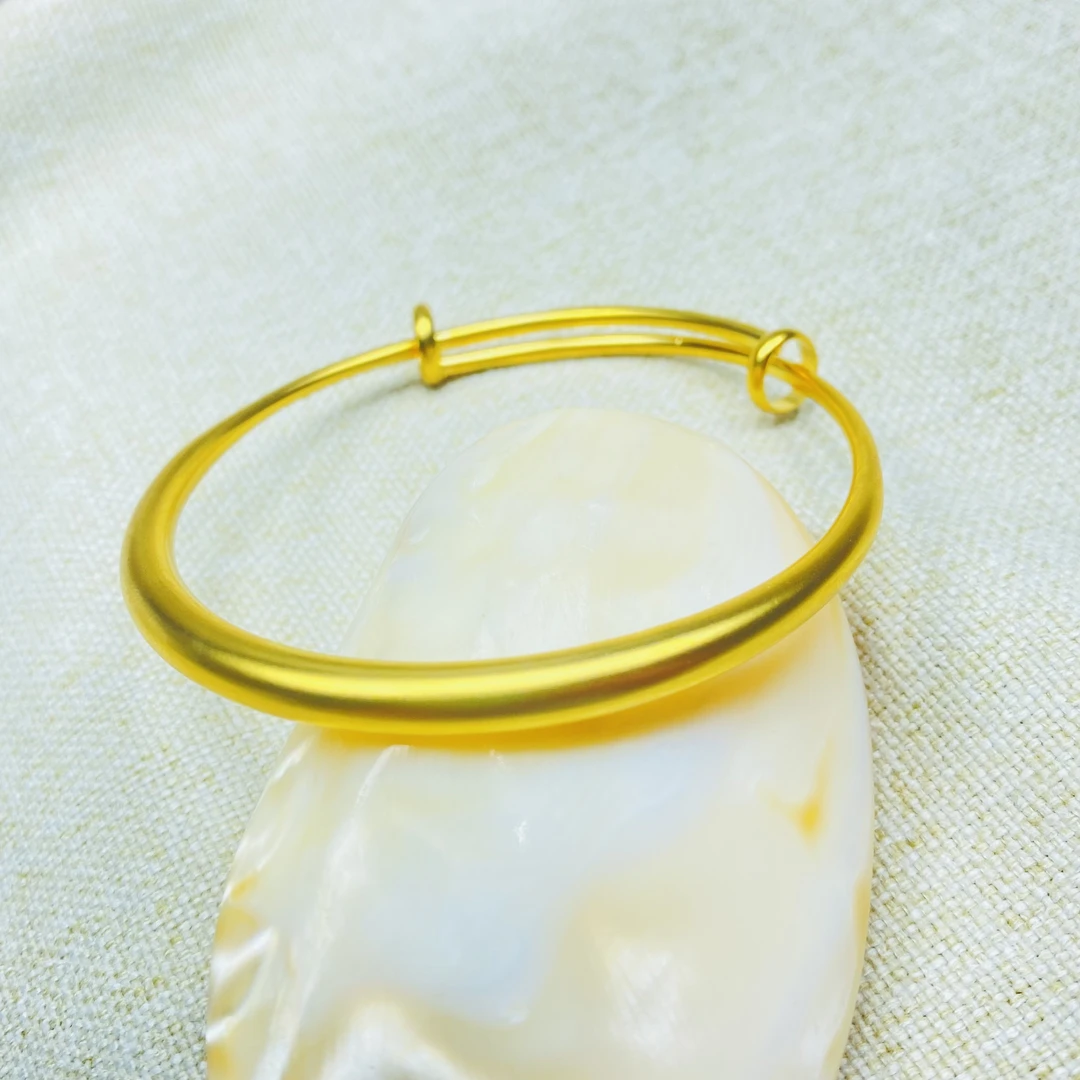 手镯 K0145黄色素圈推拉手镯多样性发货47330