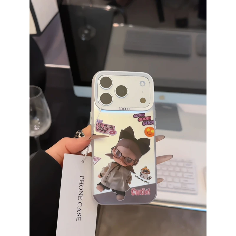 白色手办适用苹果17pro手机壳16pm彩银华为p80荣耀oppo小米17防摔