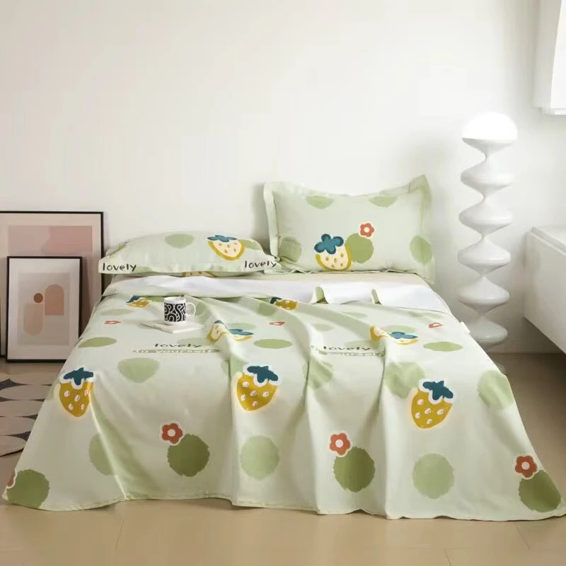 樱桃床单，棉麻材质！