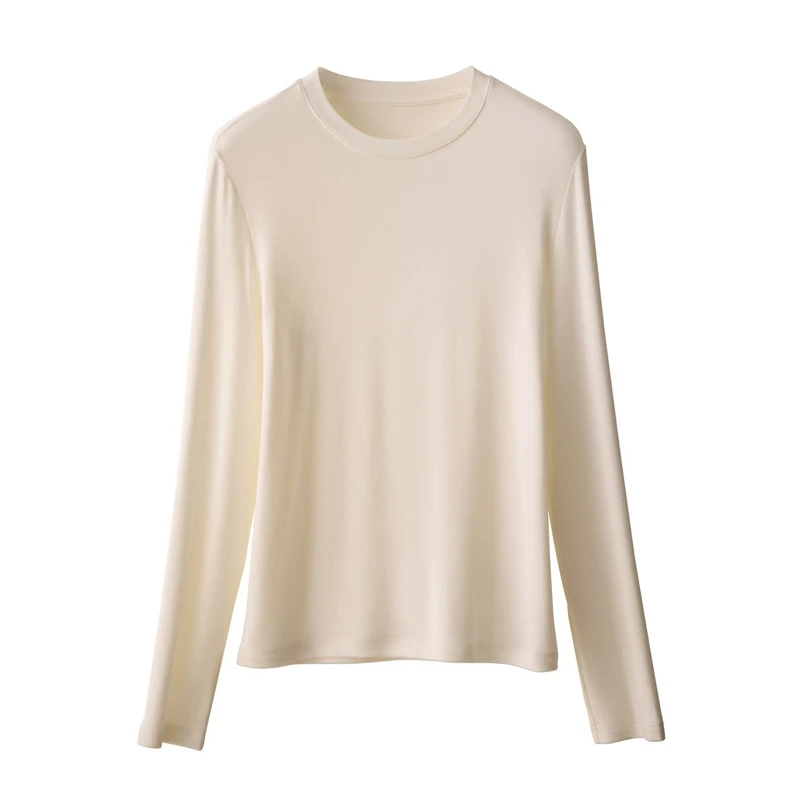 云朵T 巨巨舒服Q弹力肉感显瘦百搭修身T恤内搭圆领长袖打底衫春女