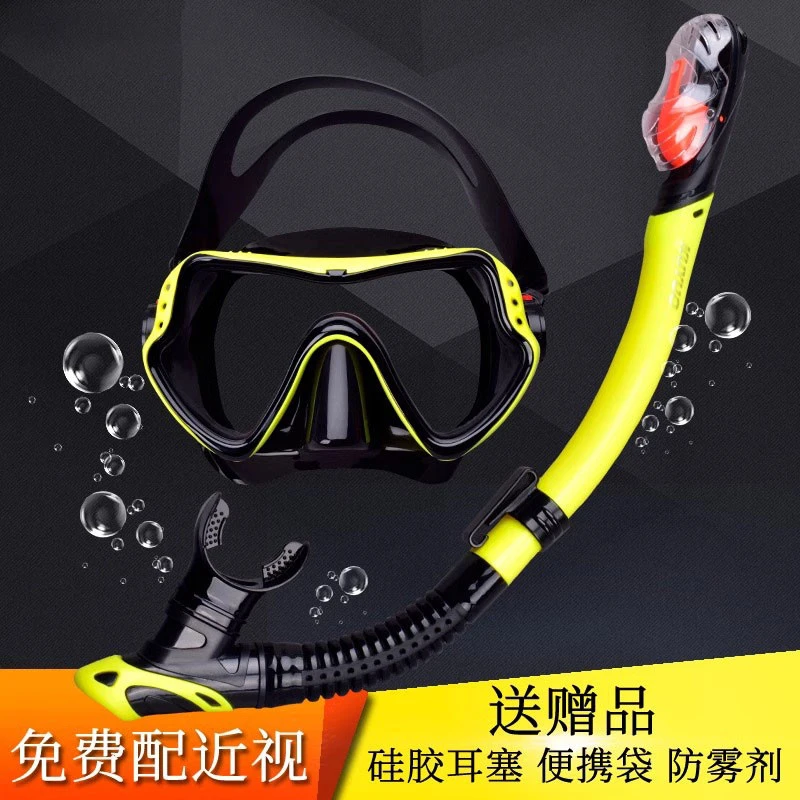 德国户外潜水镜浮潜装备全干式呼吸管器套装成人游泳面罩近视防雾