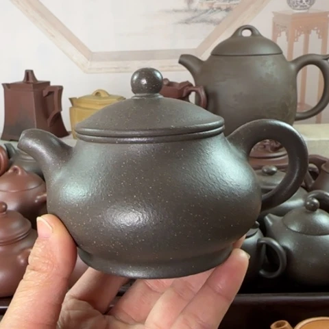 紫砂茶壶梨皮天青230cc