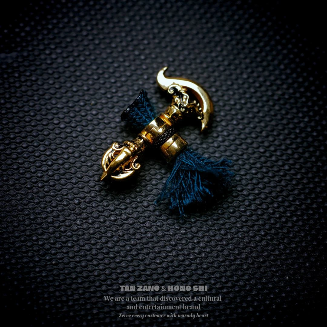 《探藏指南甄选》宏石艺术金刚杵钺刀20x9.5mm约2.15g