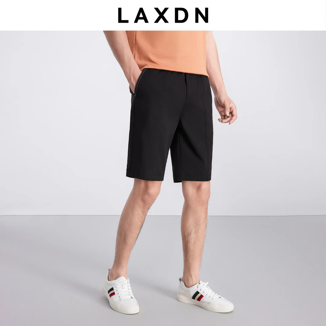 LA莱克斯顿男装松紧腰短裤薄款2024夏新款男休闲裤薄款百搭五分裤