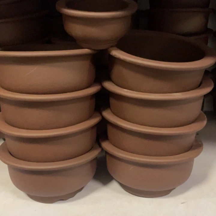 紫砂花盆紫砂花盆口15高7