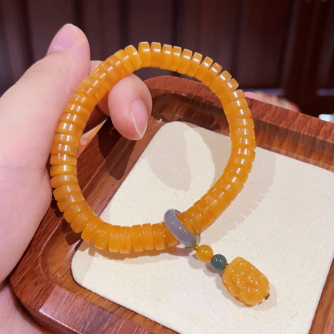 未镶嵌蜜蜡手链手串