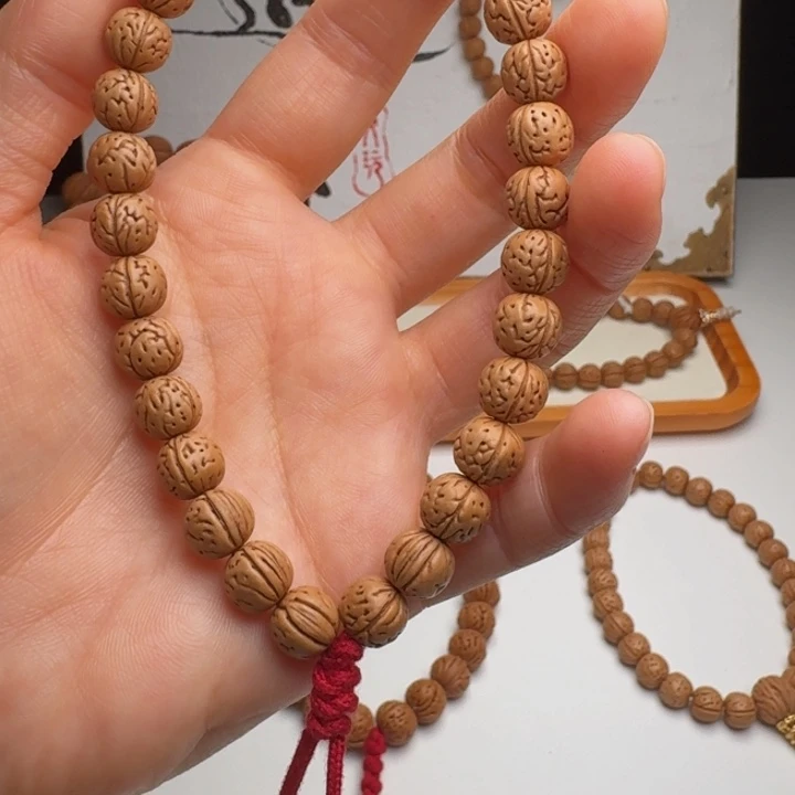 ༗***࿐手串桃核9奶油皮小金豆手持