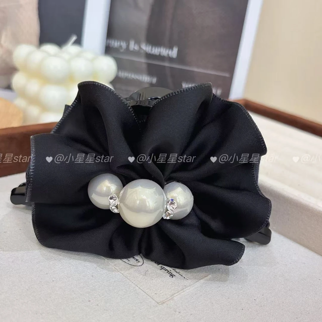 罗马恋人时尚浪漫优雅简约黑色抓夹