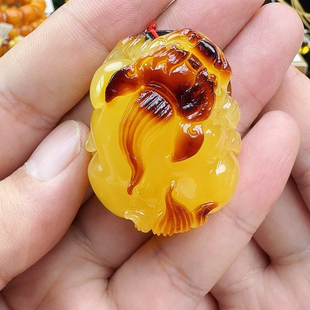蜜蜡未镶嵌颈饰假一赔十，330