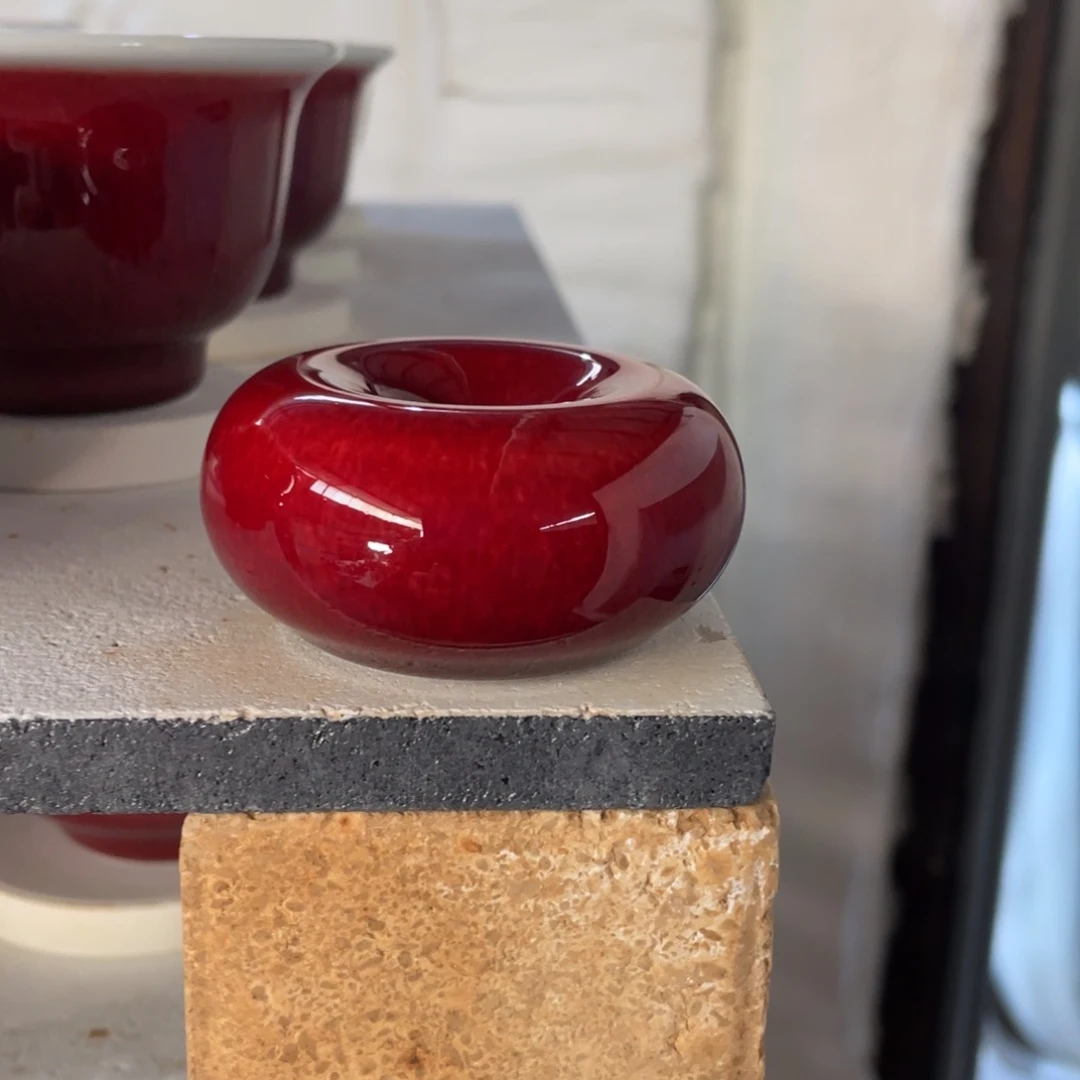 清欢雅玩原矿郎红福利甜甜圈盖置