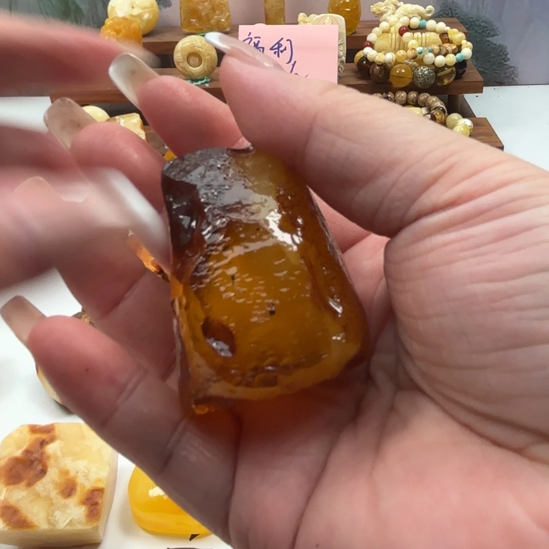 猫***头未镶嵌定制琥珀蜜蜡