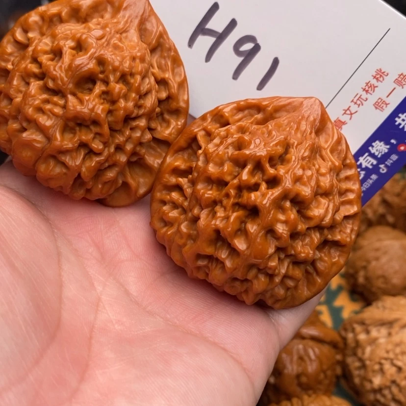 【闪购商品】文玩核桃把件边47大官帽