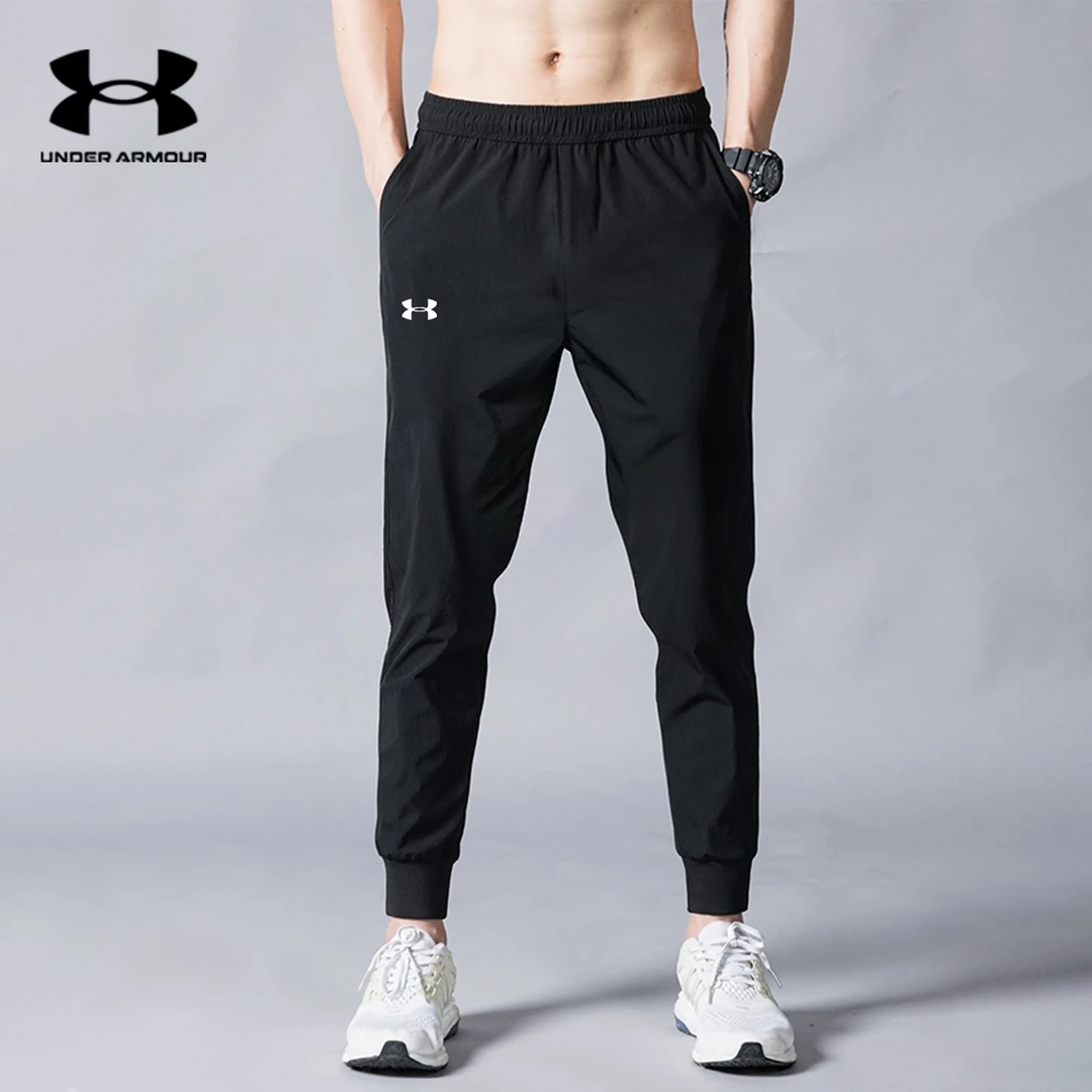 安德玛运动裤男款2025秋季新款男士针织休闲裤宽松百搭束脚裤长裤