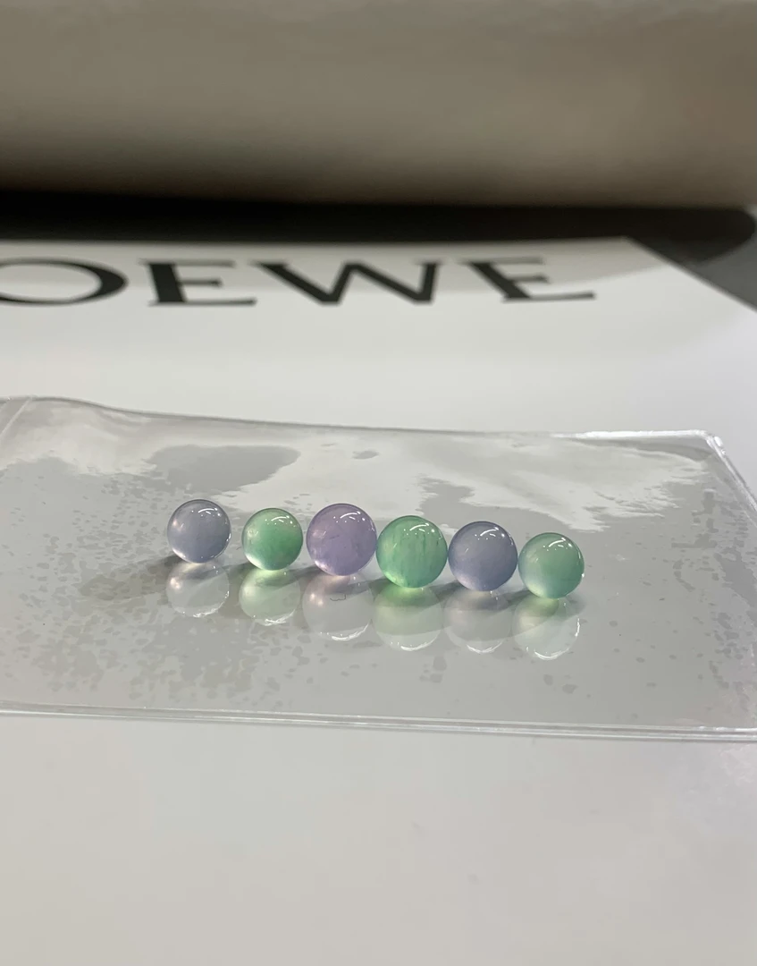 天然a货缅甸翡翠单珠半串散珠卡7.2-8.3钢珠翡翠珠珠