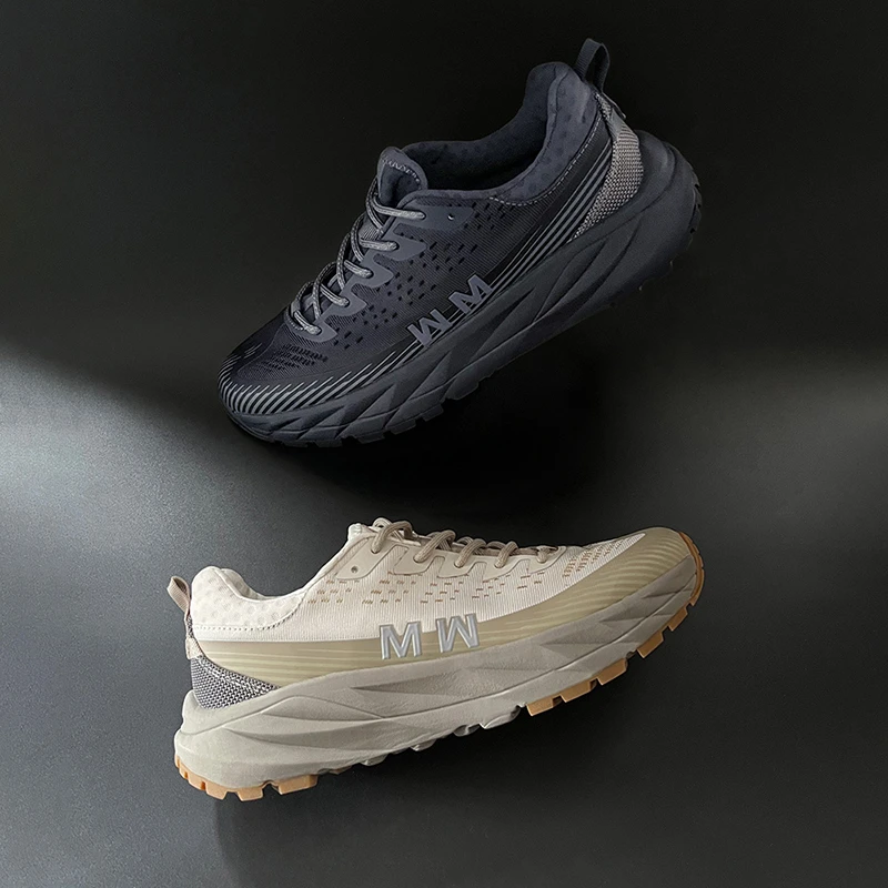 MRA户外休闲鞋男鞋2025秋季新款透气百搭网面鞋厚底增高通勤跑鞋