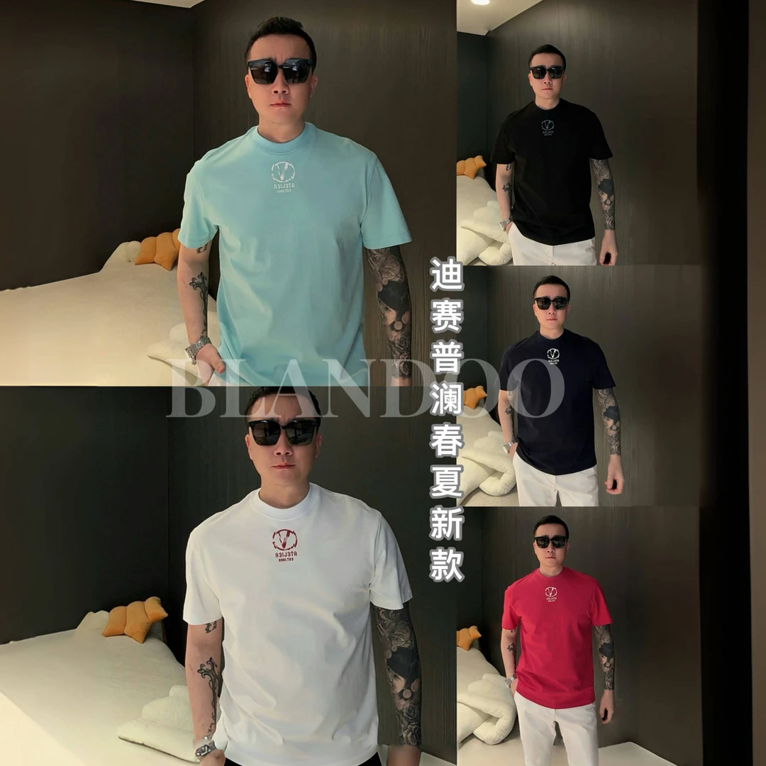 BLANDOO  “25SS”  男士时尚百搭原纱长绒棉休闲短袖T恤25D7507