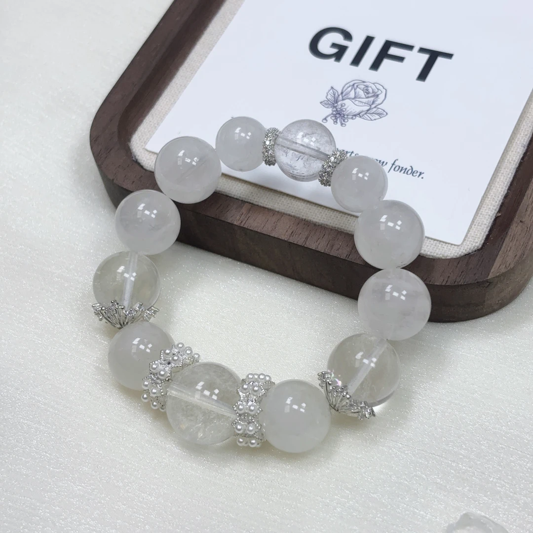 合金手链 白水+白幽ZDYSJ00175