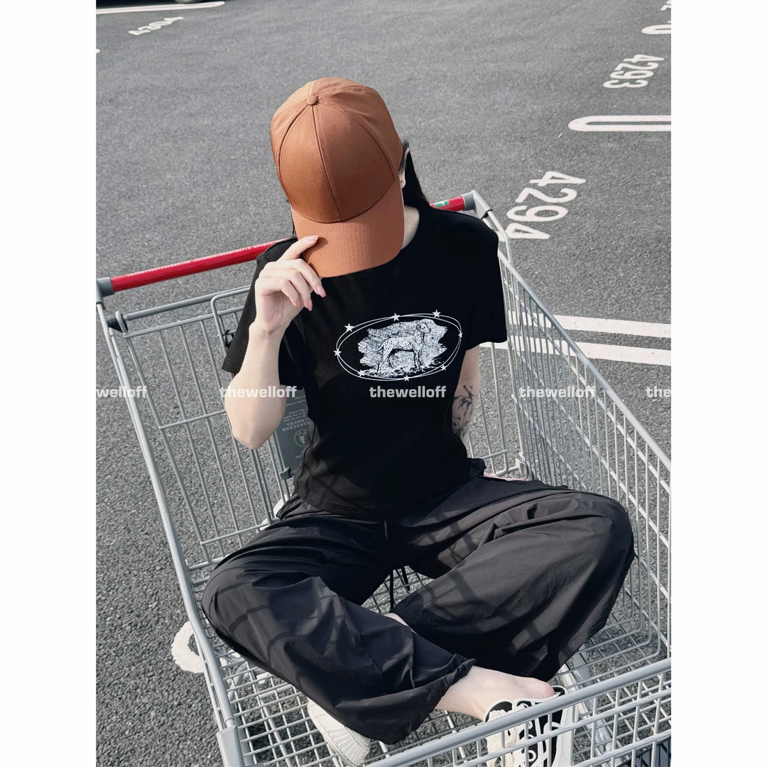 THEWELLOFF | 夏季正肩短T立体版型  星星狗刺绣短袖