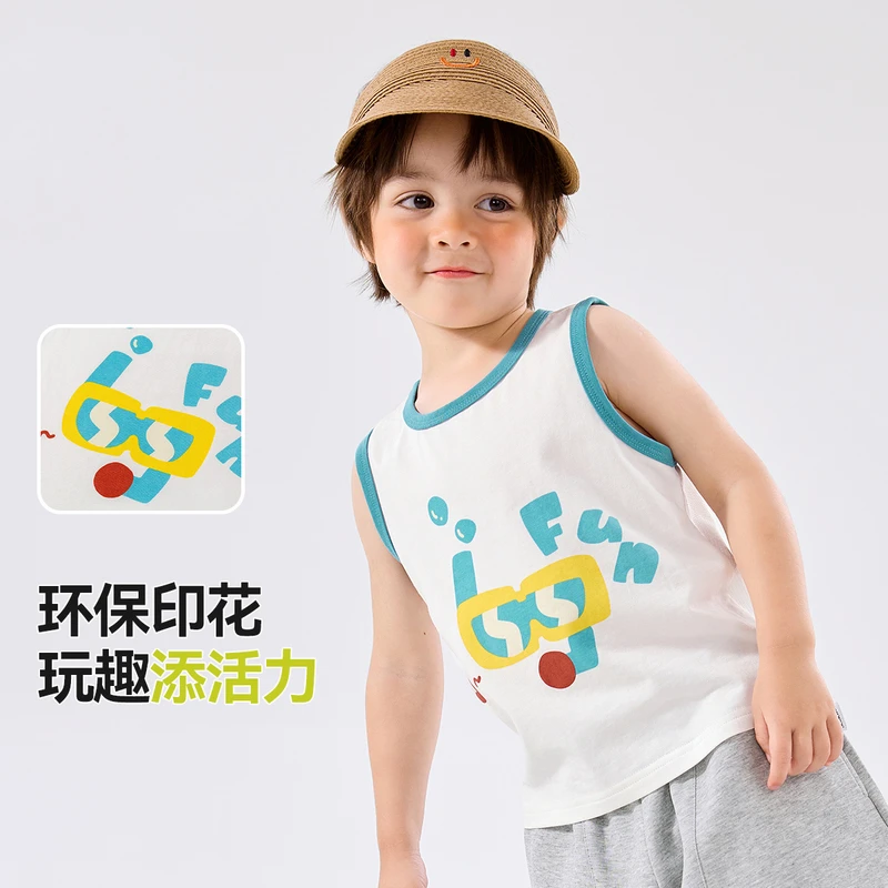 嘟嘟家宝宝卡通无袖背心夏季新款儿童小马甲男童夏装清凉薄款童装