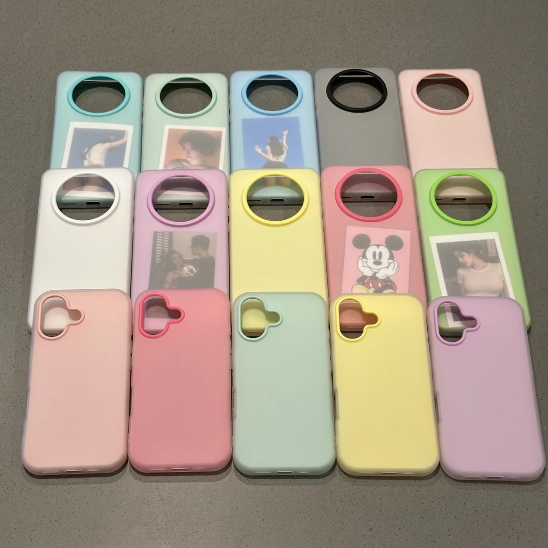 欧克里里ins肤感简约果冻壳适用苹果16二合一手机壳华为P70小米15