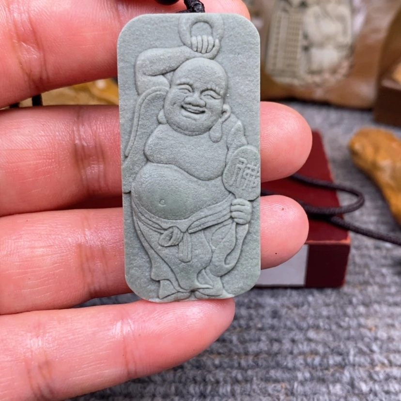 【闪购商品】原石雕刻手把件默认穿绳